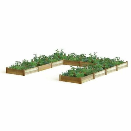 LAWNITATOR U Shaped Harvester Raised Garden Bed 189 x 189 x 13 in. LA73703